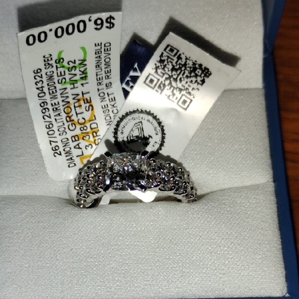 Elegant 3 3/8 CTTW Diamond Ring Center Stone Is 1.56 CT